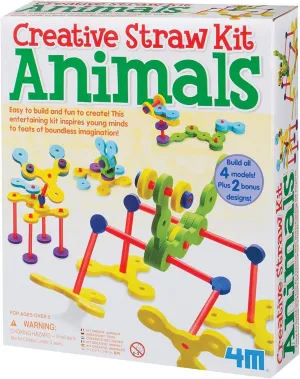 KIT DE CONSTRUCCION CON PAJITAS - ANIMALES - CREATIVE STRAW KIT